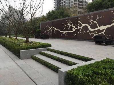 戶外耐候鋼裝飾景觀 廣告燈箱,耐候鋼景墻定制 銹蝕鋼板廣告牌